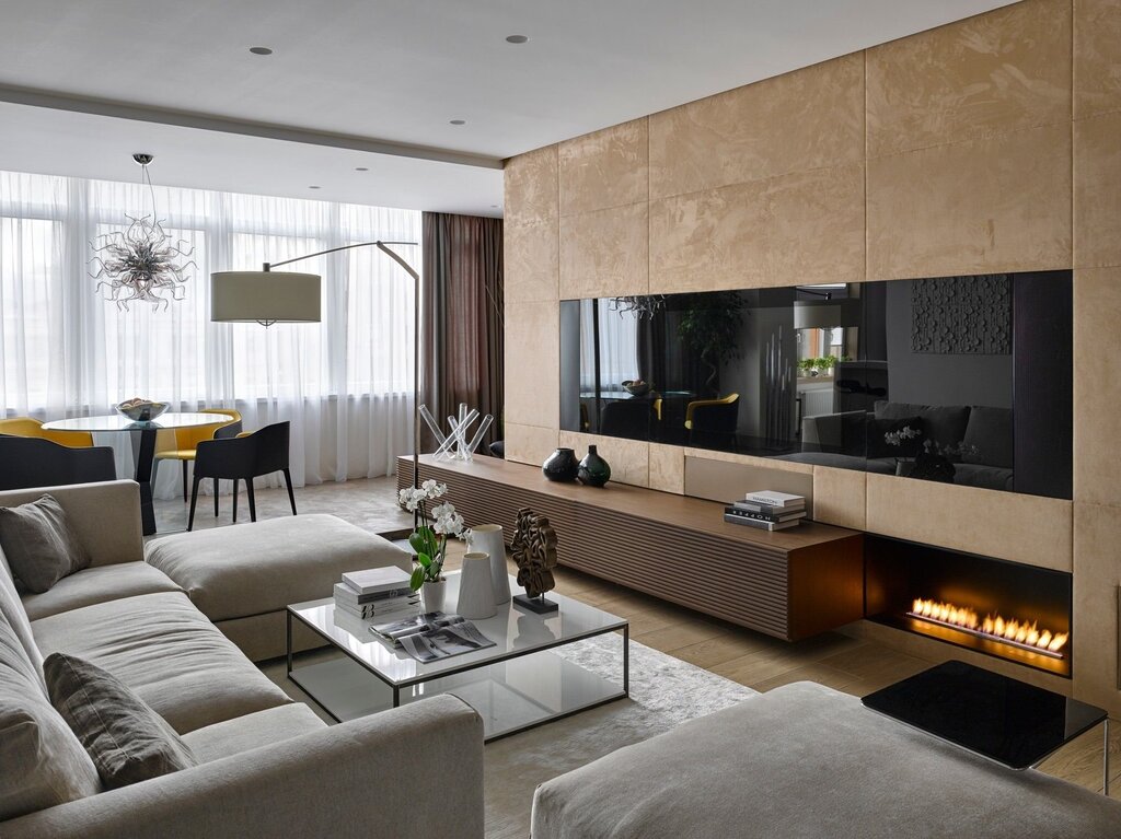 Interior design of an apartment in a modern style