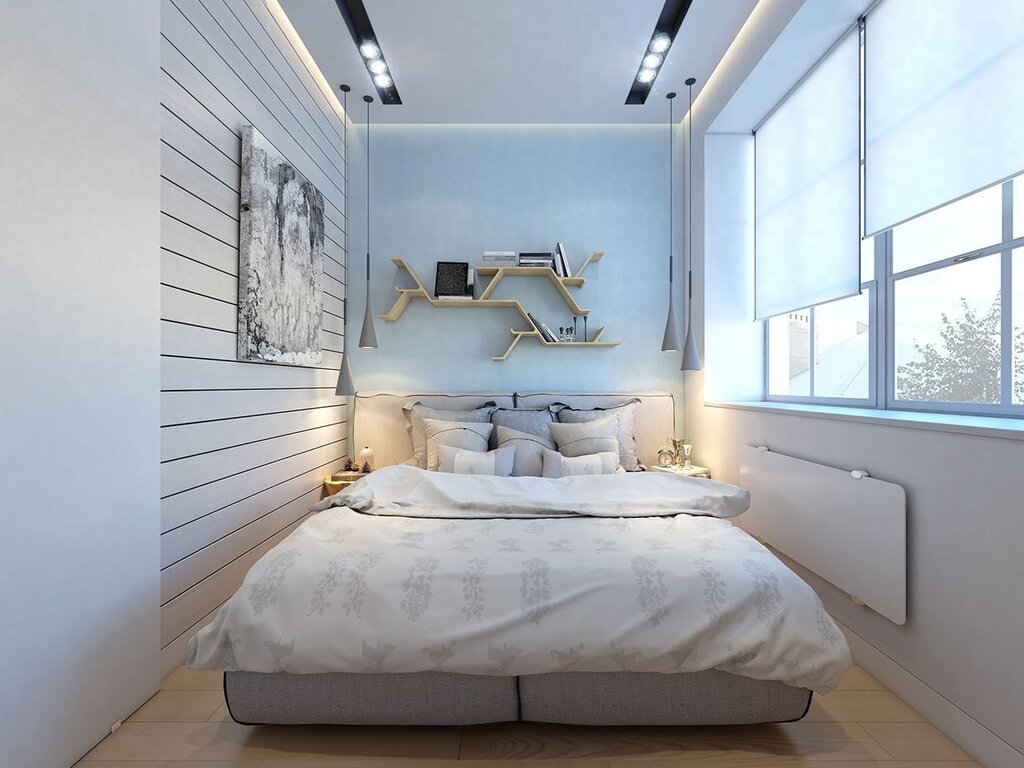 Interior design of a small bedroom