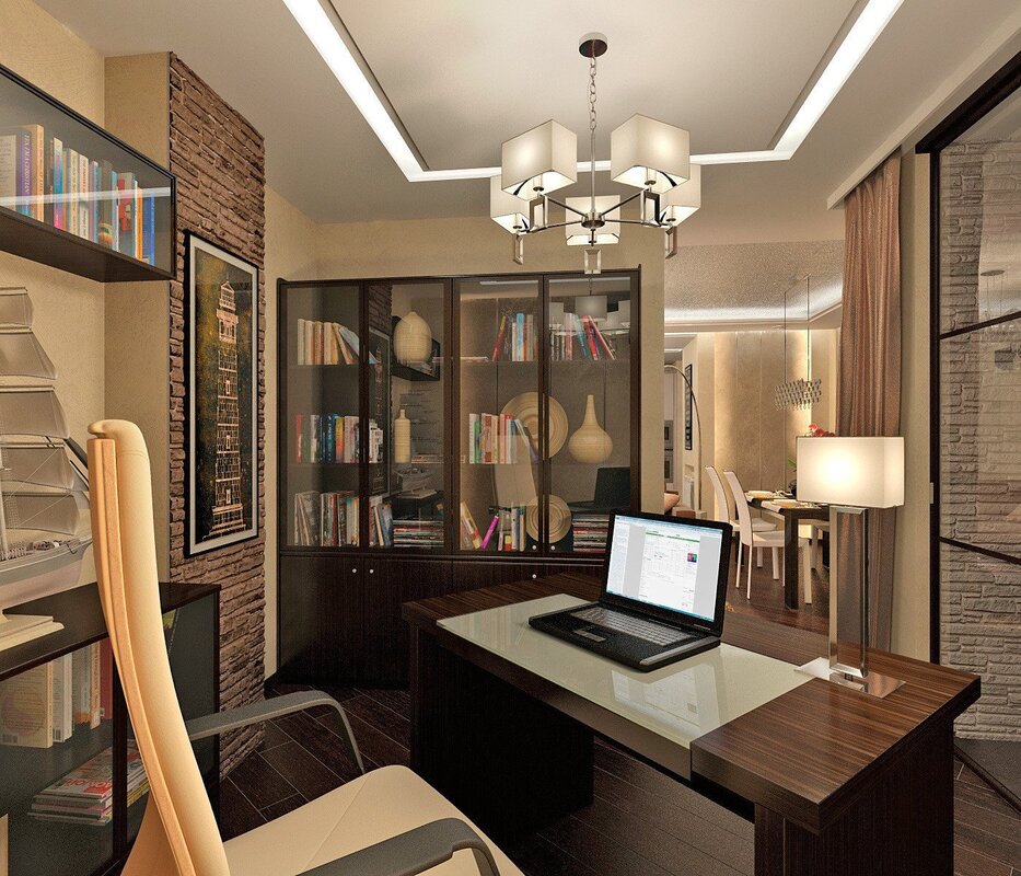 Design of the office in the apartment