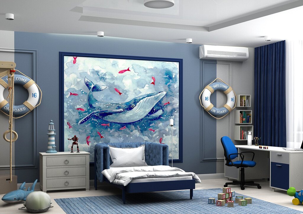 Design of a room in a nautical style