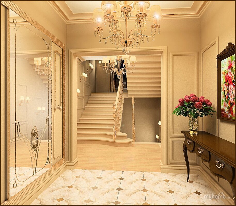 The design of the hallway in the house