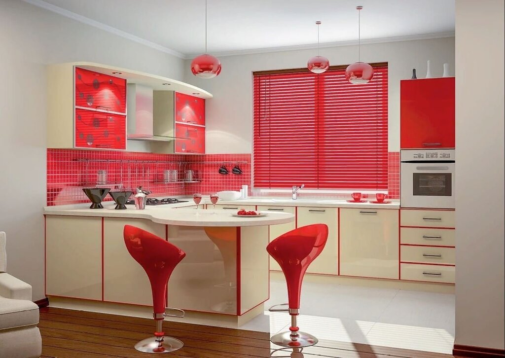 Red kitchen design