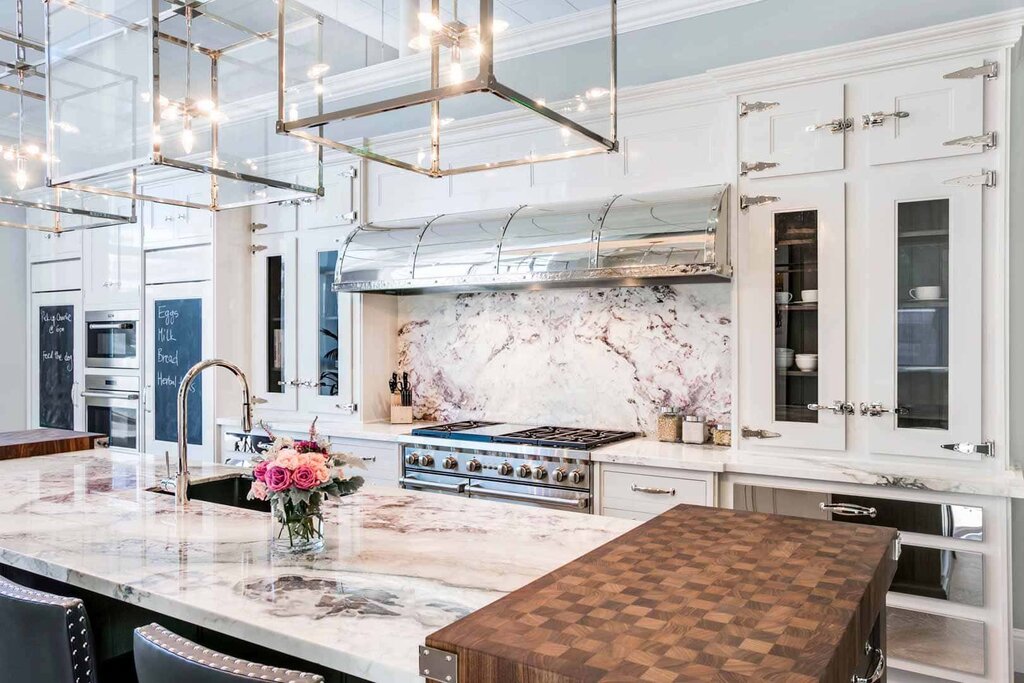 Marble-style kitchen design