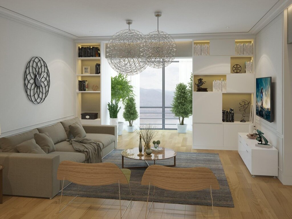 Design of a square living room