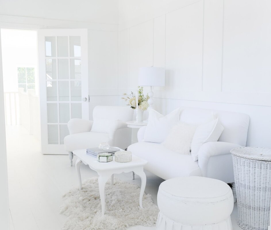 Apartment design in white color