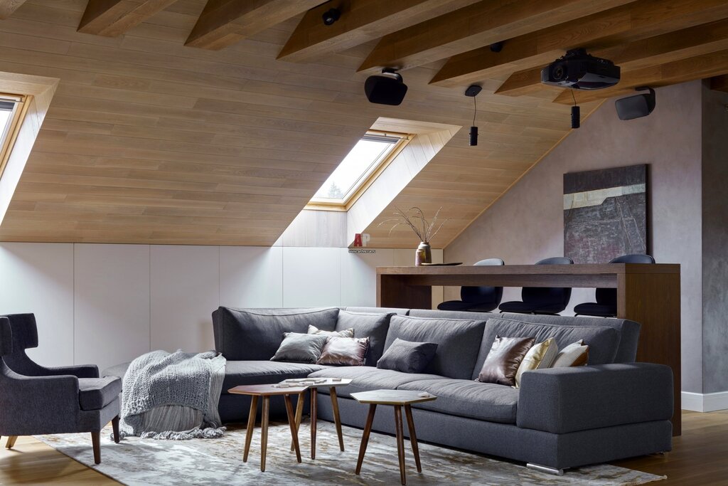 Attic design in a private house