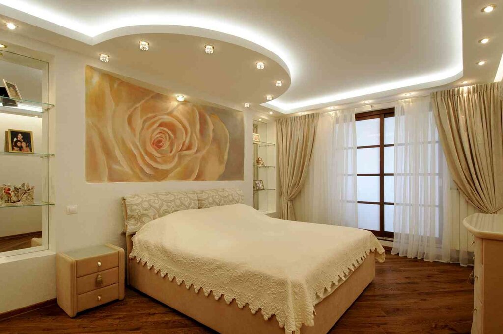 Ceiling designs made of drywall for the bedroom