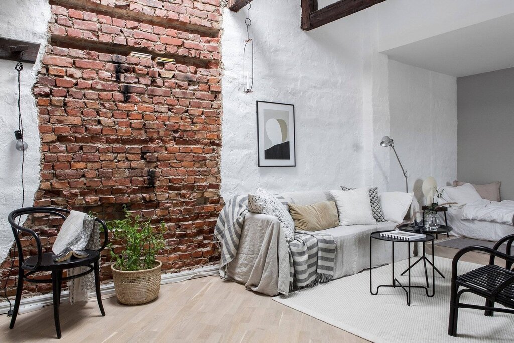 Design with a brick wall