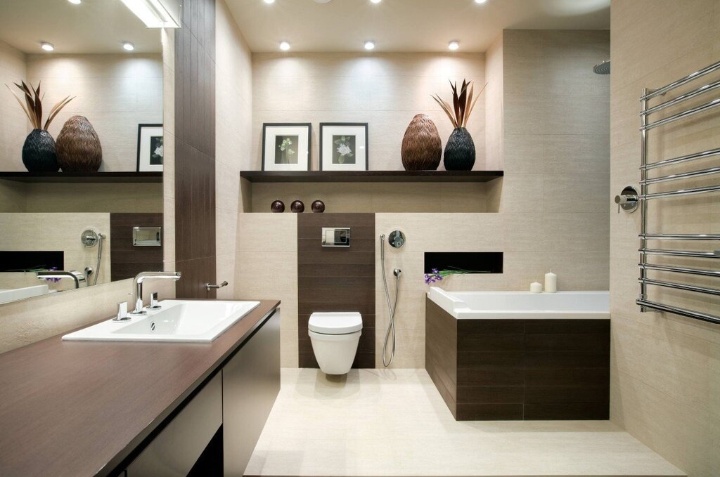 Design of a combined bathroom 32 фото