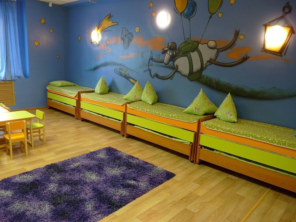 Design of the bedroom in the kindergarten