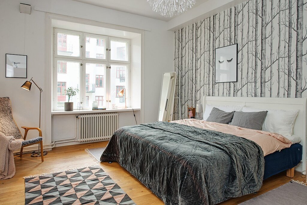 Scandinavian style bedroom design