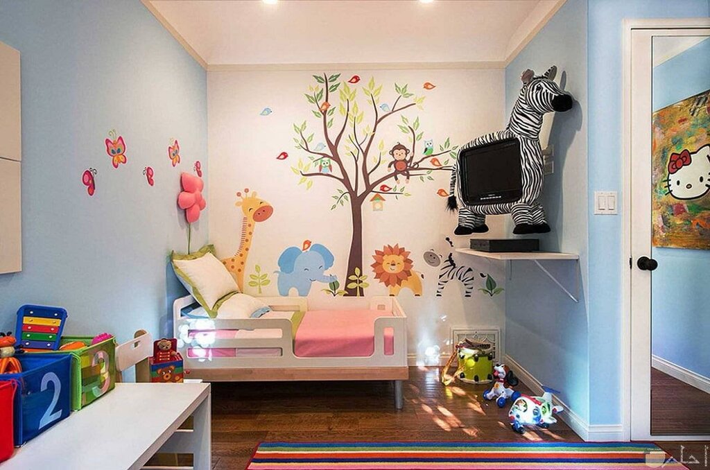 Design of the walls in the children's room