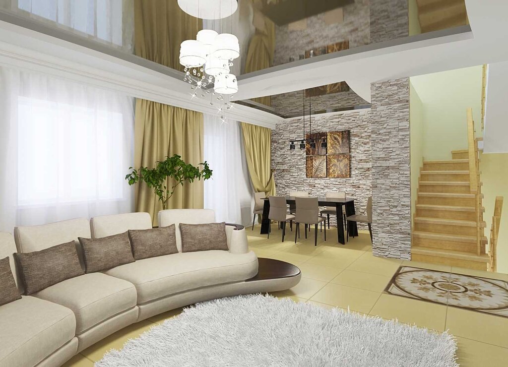 Design of the living room in a private house