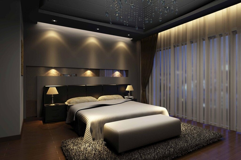 Designer ceilings in the bedroom