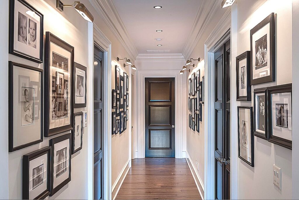 A long corridor in the apartment