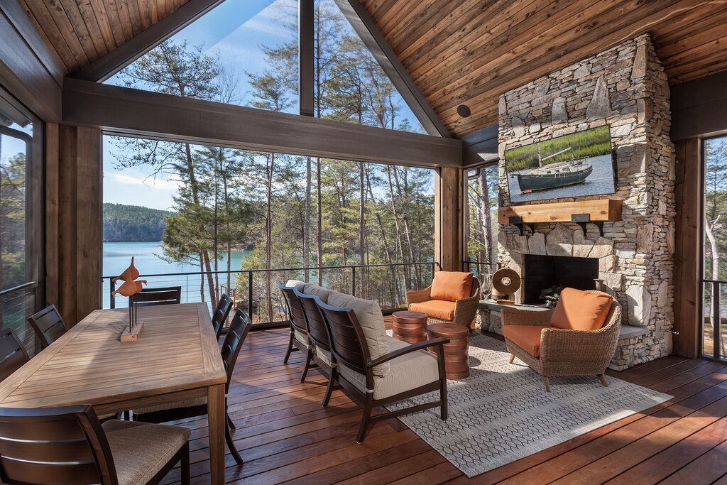 A house with a view of the lake