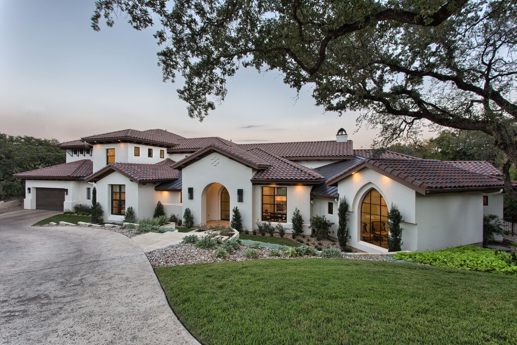 A single-story house in Mediterranean style