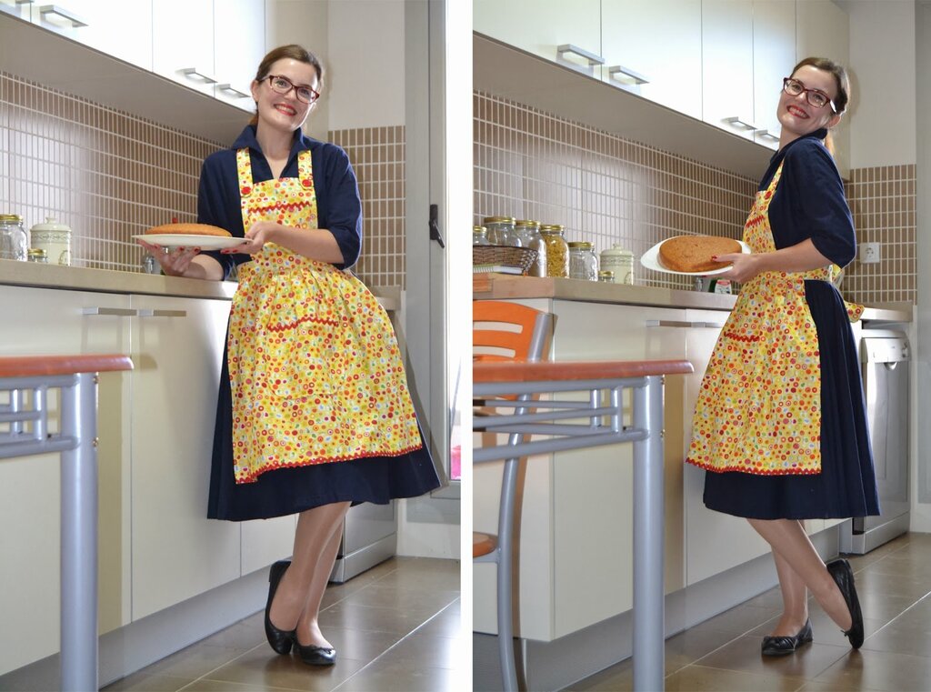 Housewife in an apron