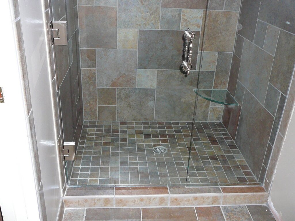 Tile shower cabin