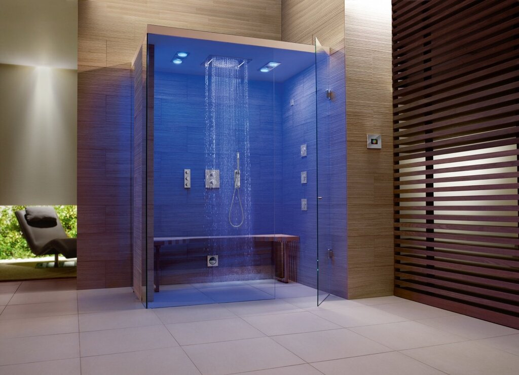 Shower cabin with hammam