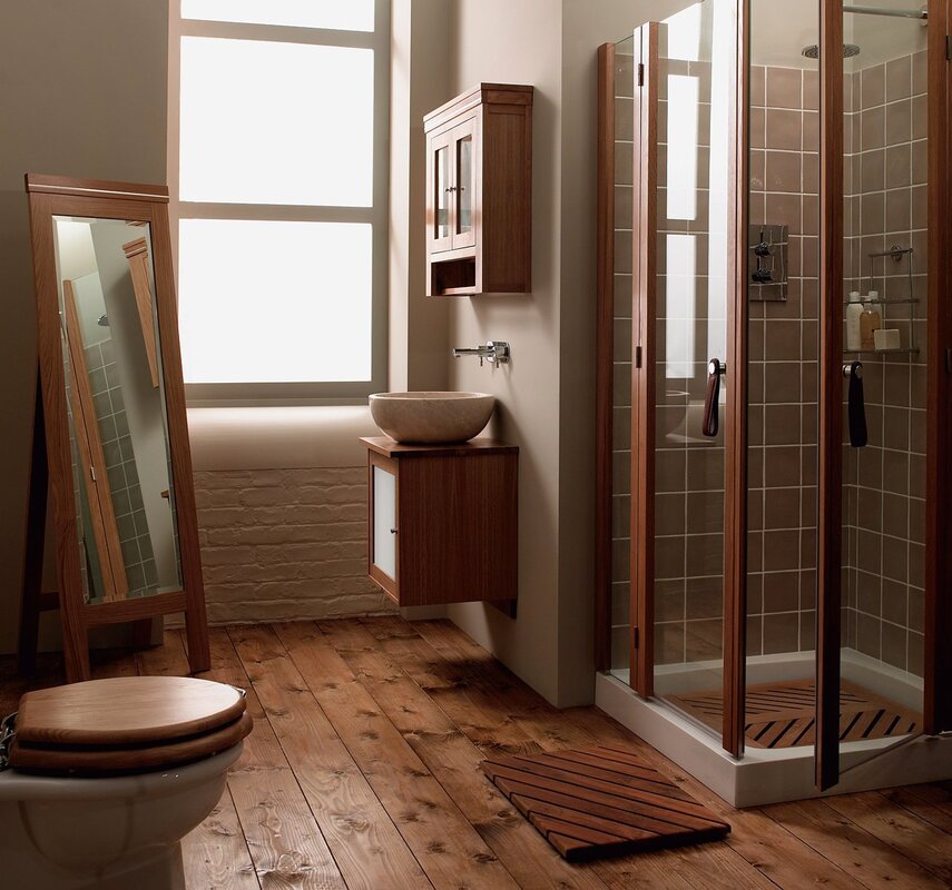 Shower cabin in the country house