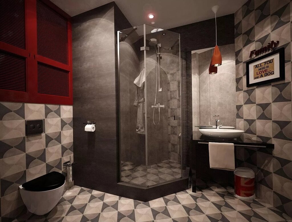 Loft-style shower cabin