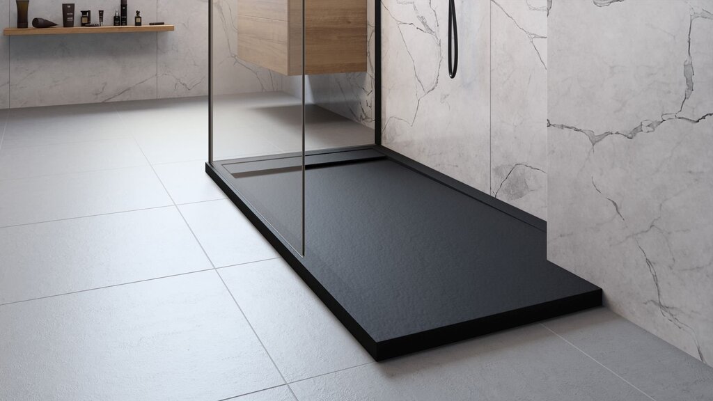 Shower with floor drain