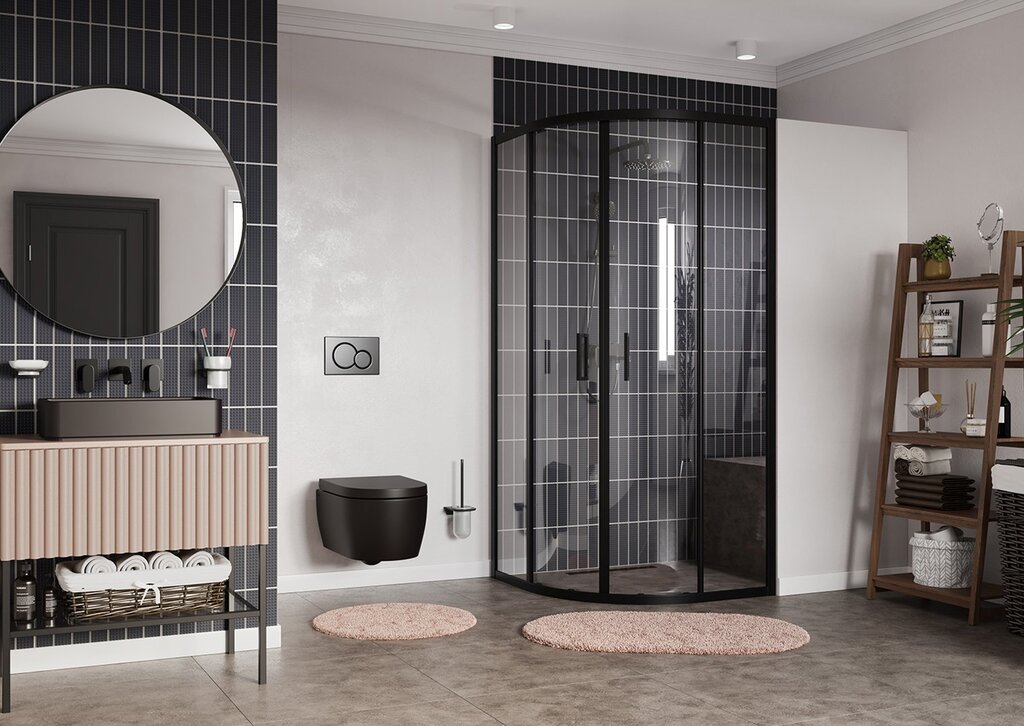 Shower screen quadro black