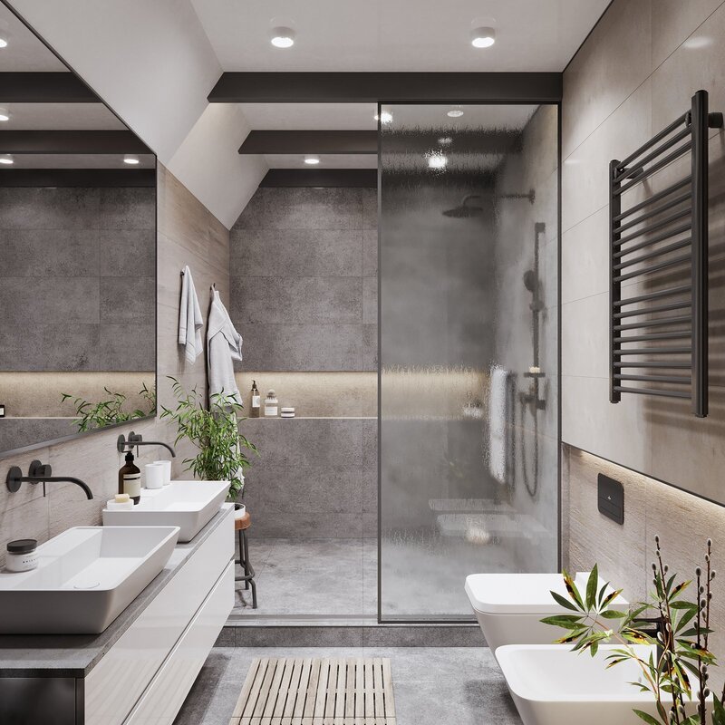 Shower in Minimalist Style