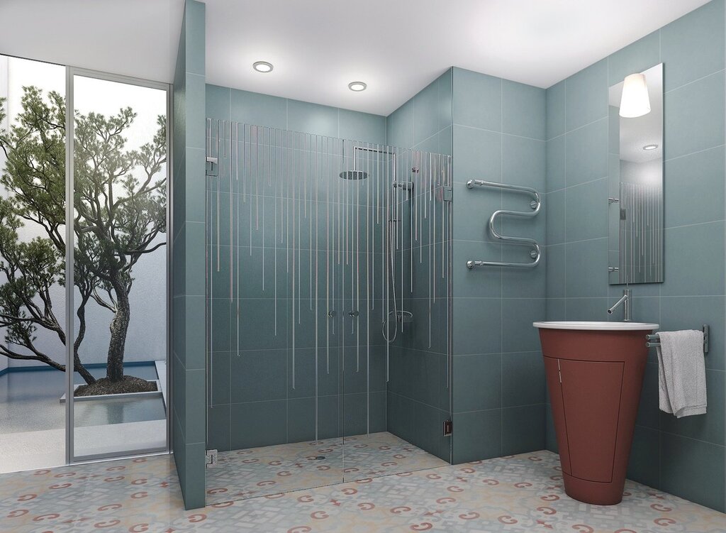 Glass shower cabins