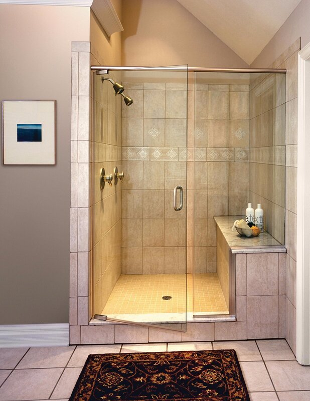 Shower enclosures without a tray