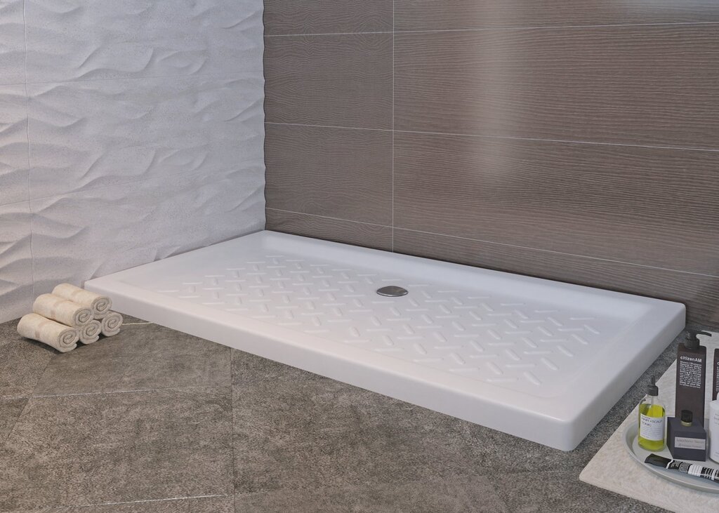 Shower tray made of porcelain stoneware 37 фото