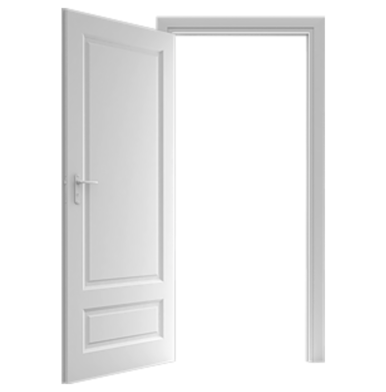 A door on a white background