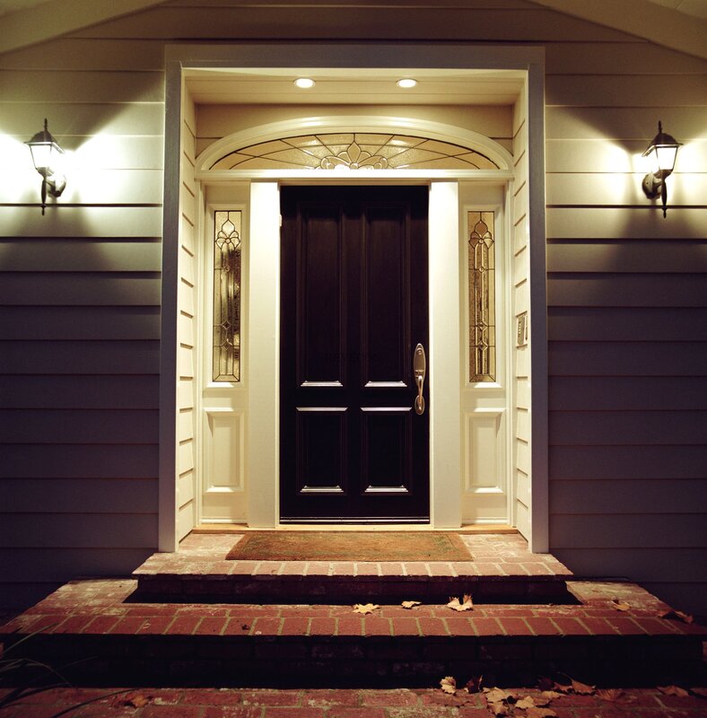 The door to a private house