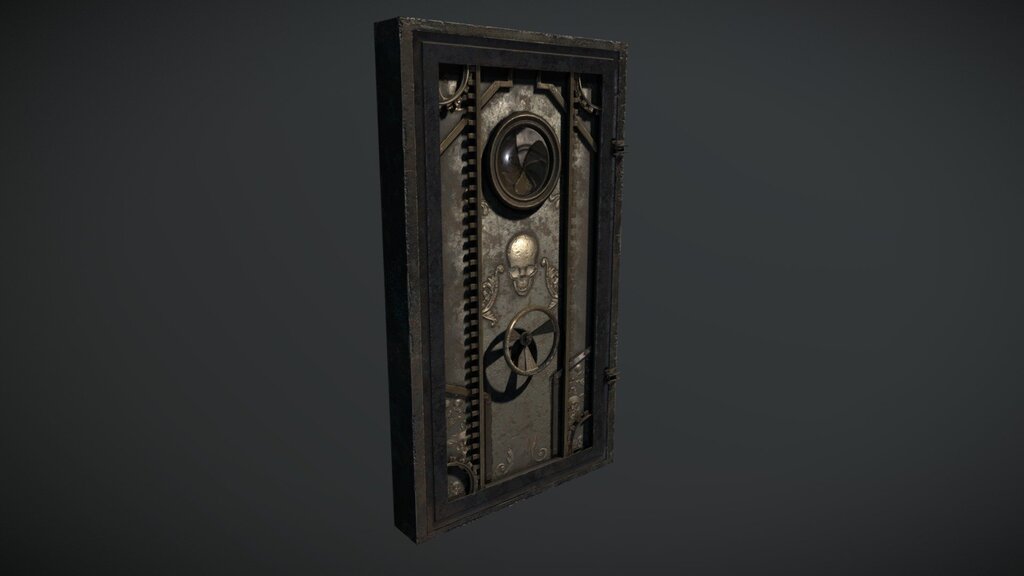 A steampunk-style door