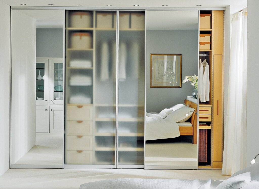 Doors for a built-in wardrobe