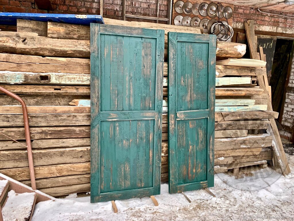 Doors made of barn board