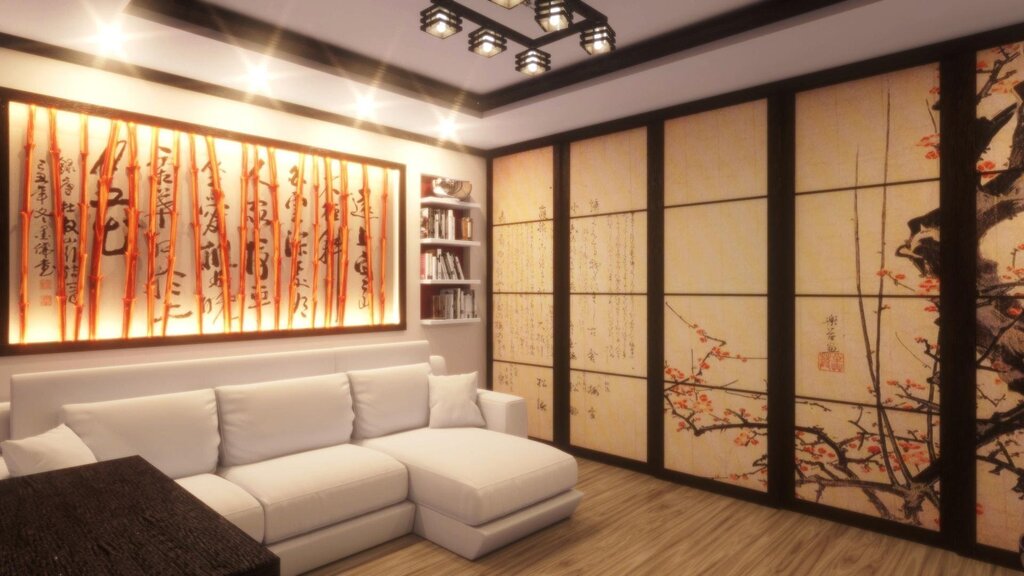 Sliding doors in Japanese style