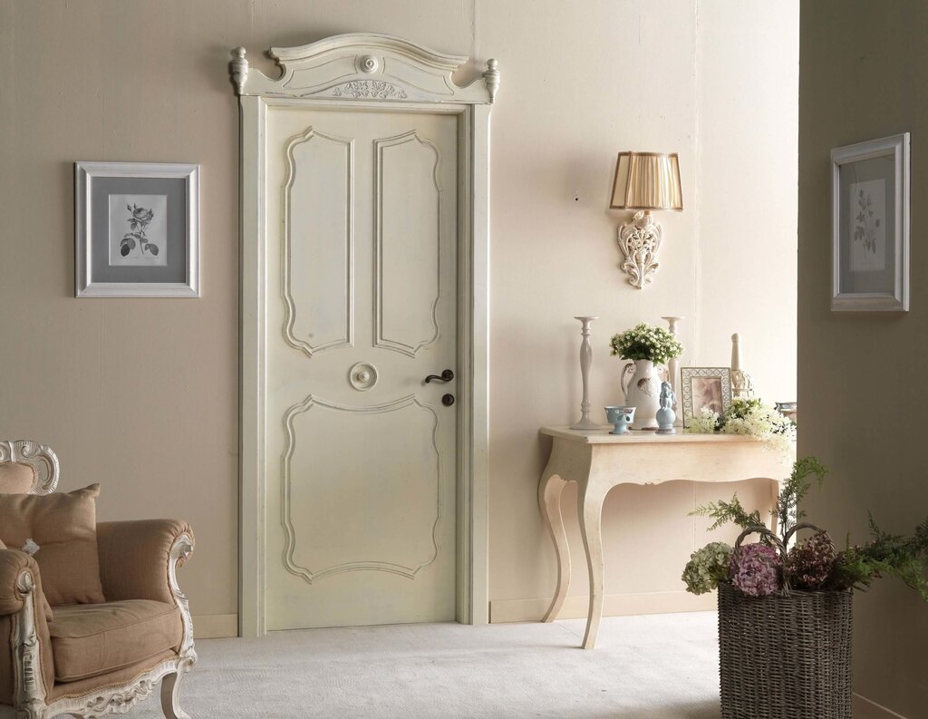 Ivory-colored doors in the interior