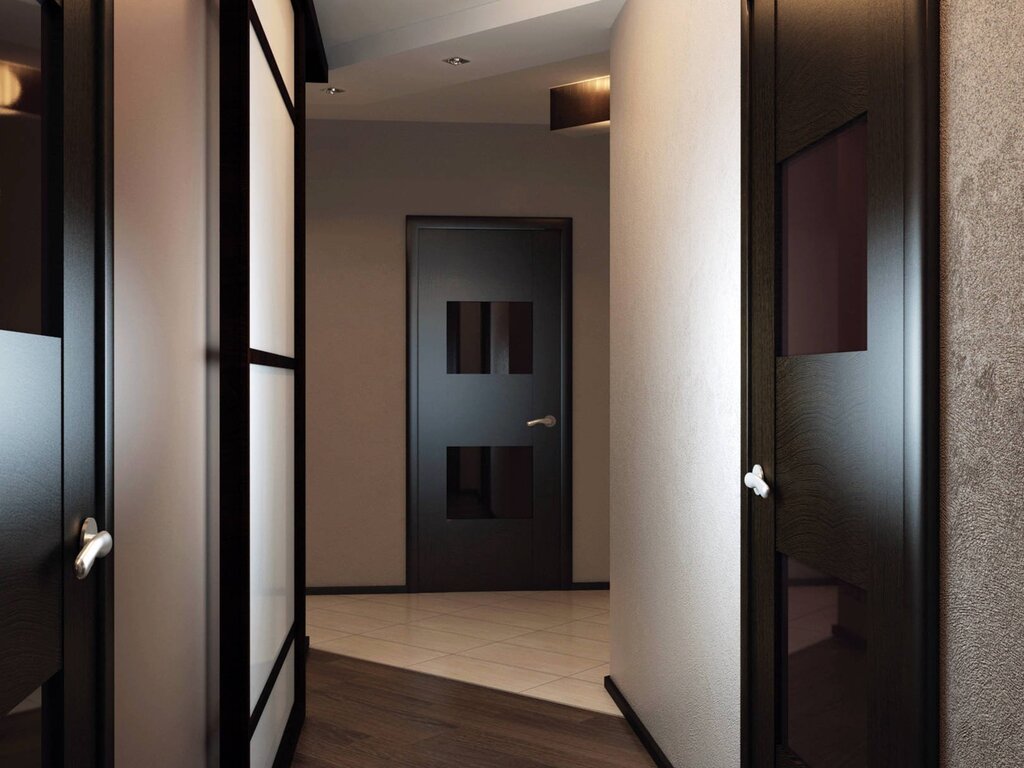 Wenge doors in the apartment interior