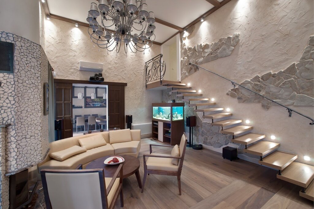 Two-story studio apartment