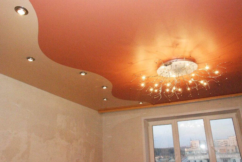 Two-tone stretch ceilings