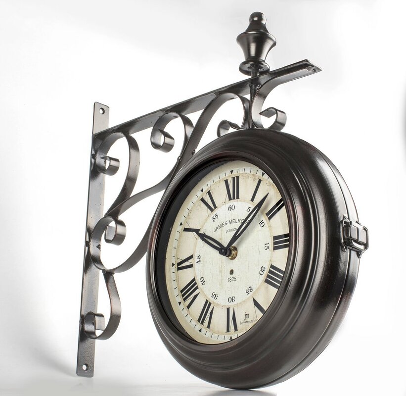 Double-sided wall clock