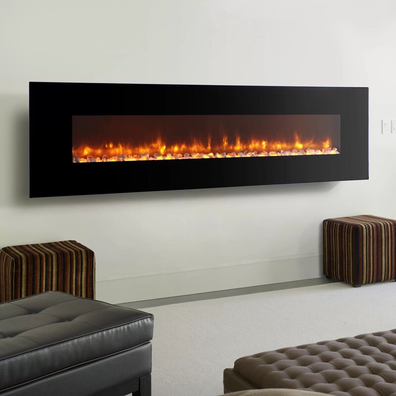 Built-in wall electric fireplace