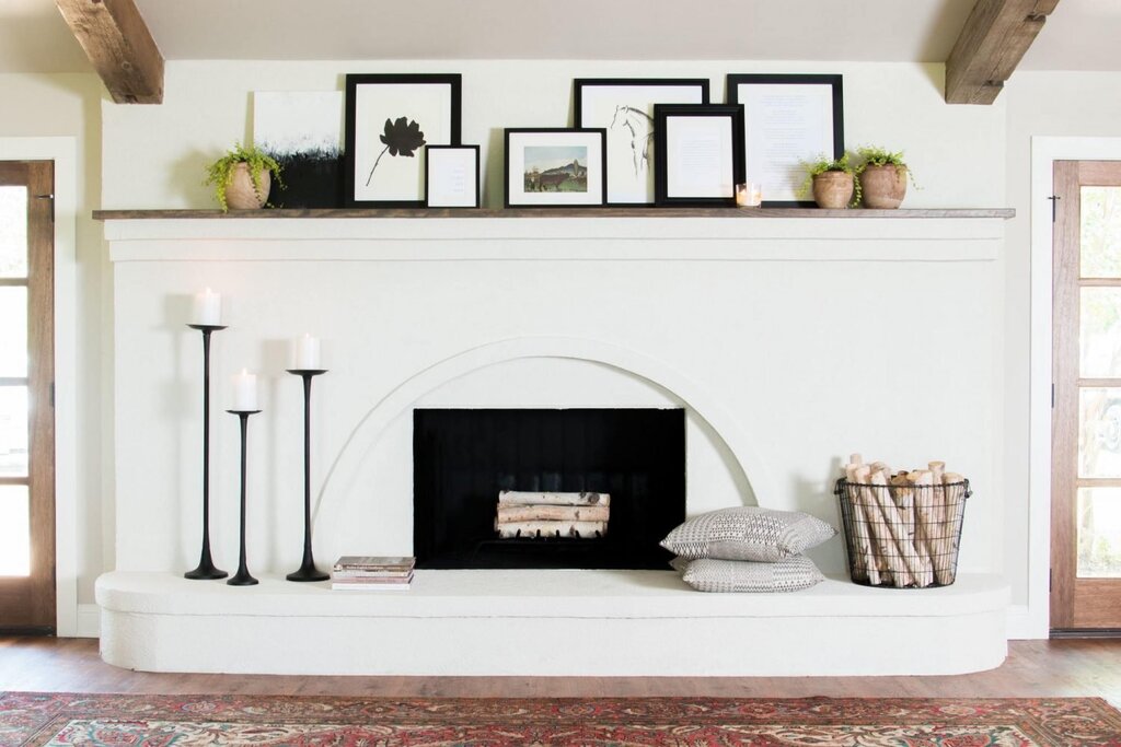 Faux fireplace in the interior