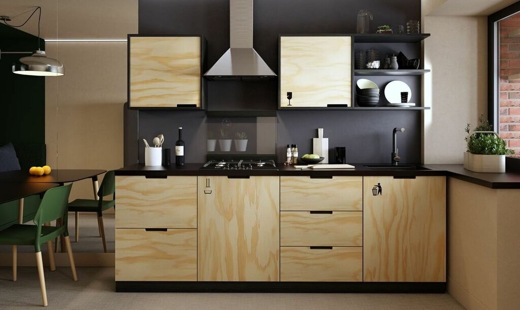 Plywood kitchen fronts