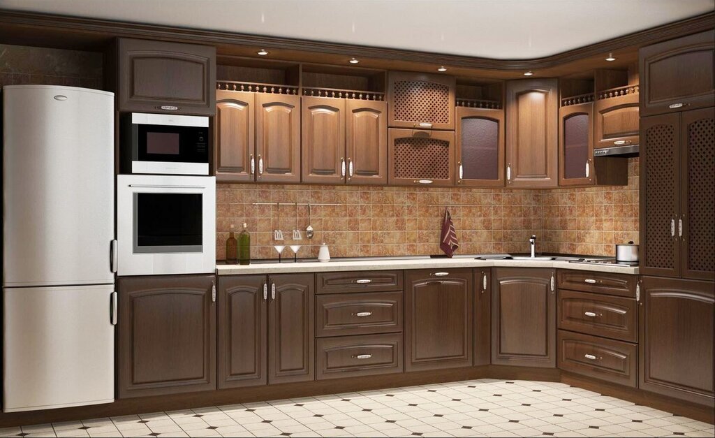 Natural wood fronts for kitchens