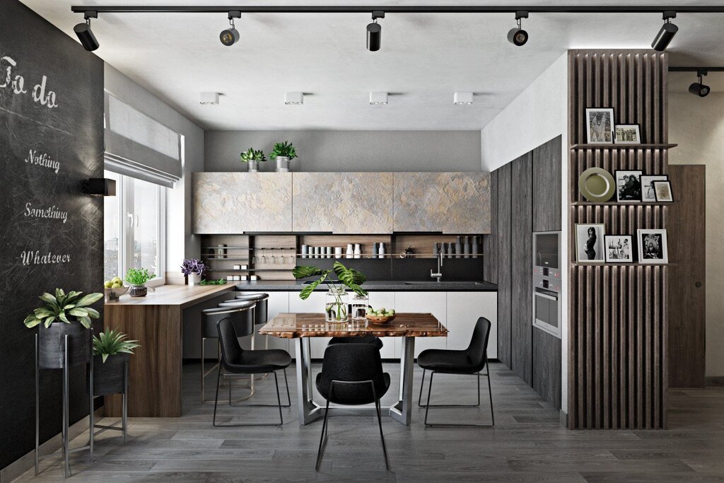 Loft-style kitchen fronts 23 фото