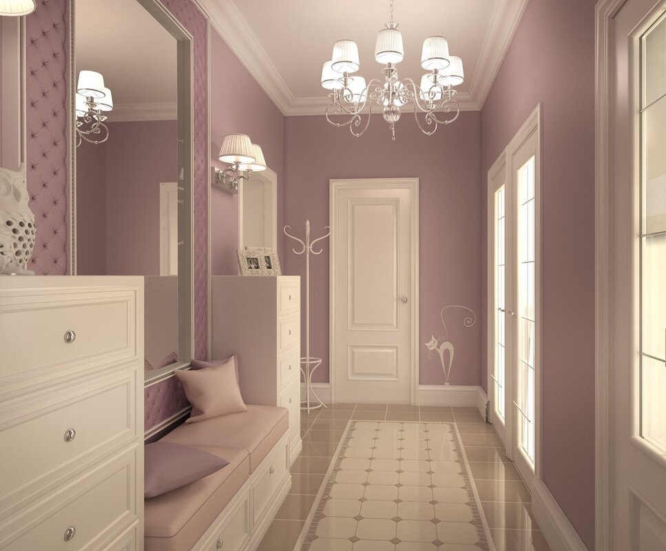 Purple hallway