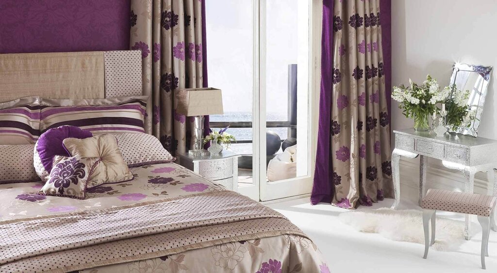 Purple curtains